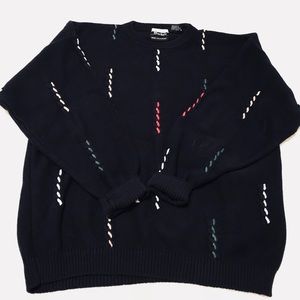 Vintage Multicolored Hand  embroidered sweater